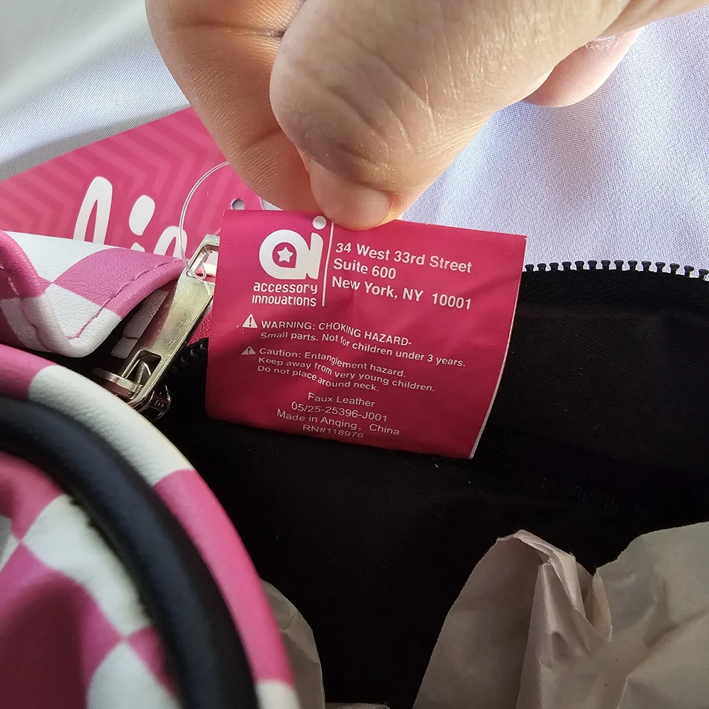 Barbie Pink Checkered Kids Backpack